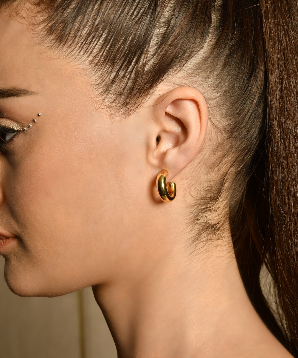 Baby Gold Oro Hoops