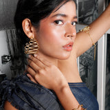 Kiara Gold Statement Hoops