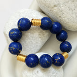 Bohême Beads Lapis Ball Bracelet