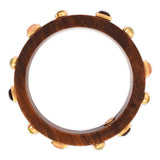 Gemstone Wooden Bangle