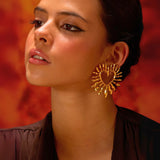 Amour Heart Gold Earrings