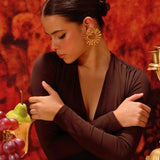 Amour Heart Gold Earrings