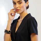 Midnight Stud Glass Bangles 1 Pair