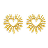 Amour Heart Gold Earrings
