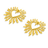Amour Heart Gold Earrings