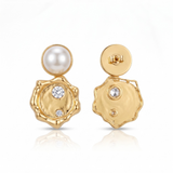 Pearl Diamond Drop Earring