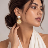Pearl Diamond Drop Earring