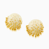 Vine Round Studs (White)