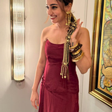 Riddhi Khosla Wearing Mnsh GULABO LONG HAIR HARNESS