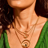 Wave Curve Trio Necklace