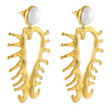 Amour Heart Pearl Earrings