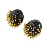 Vine Round Studs (Black)