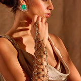 Rhinestone Jaal Hand Harness (Silver)