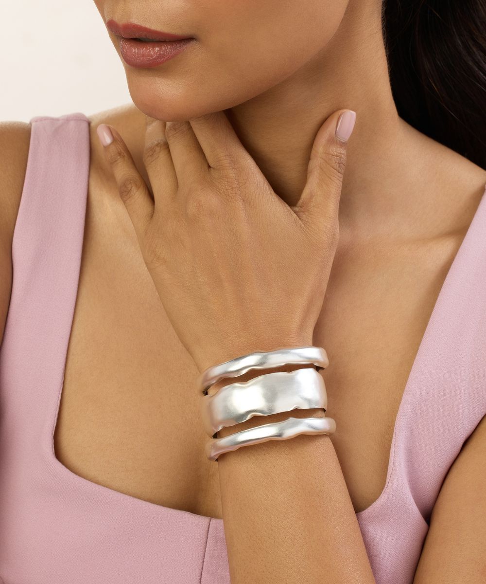 Silver Triple Cuff