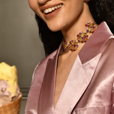 Bauble Crystal Multi Color Choker