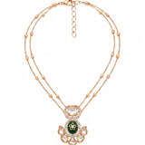 Maya Emerald Polki layered necklace set