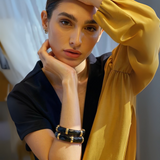 Midnight Stud Glass Bangles 1 Pair