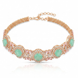 Pixie Mint Green and Pink Zircon Choker