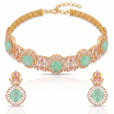 Pixie Mint Green and Pink Zircon Choker