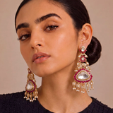 Noor Ruby Pink Polki Drops