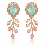 Bageecha Diamond Pink and Mint Green Choker Set