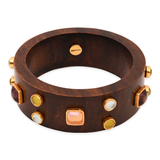 KRITI SANON - Gemstone Wooden Bangle