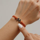 Black M Enamel Bracelet