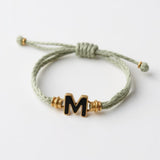 Black M Enamel Bracelet