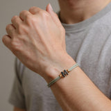 Black M Enamel Bracelet
