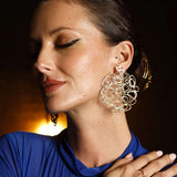 Flow Diamond Statement Earrings