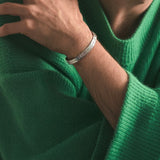 Gayatri Mantra Cuff Silver