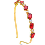 Red & Gold Rhinestone Hairband