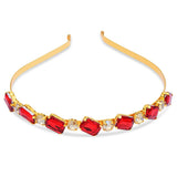 Red & Gold Rhinestone Hairband