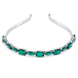 Green Rectangular Rhinestone Hairband
