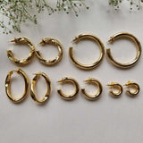 Oro Texture Hoops