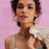 Kiara Gold Statement Hoops