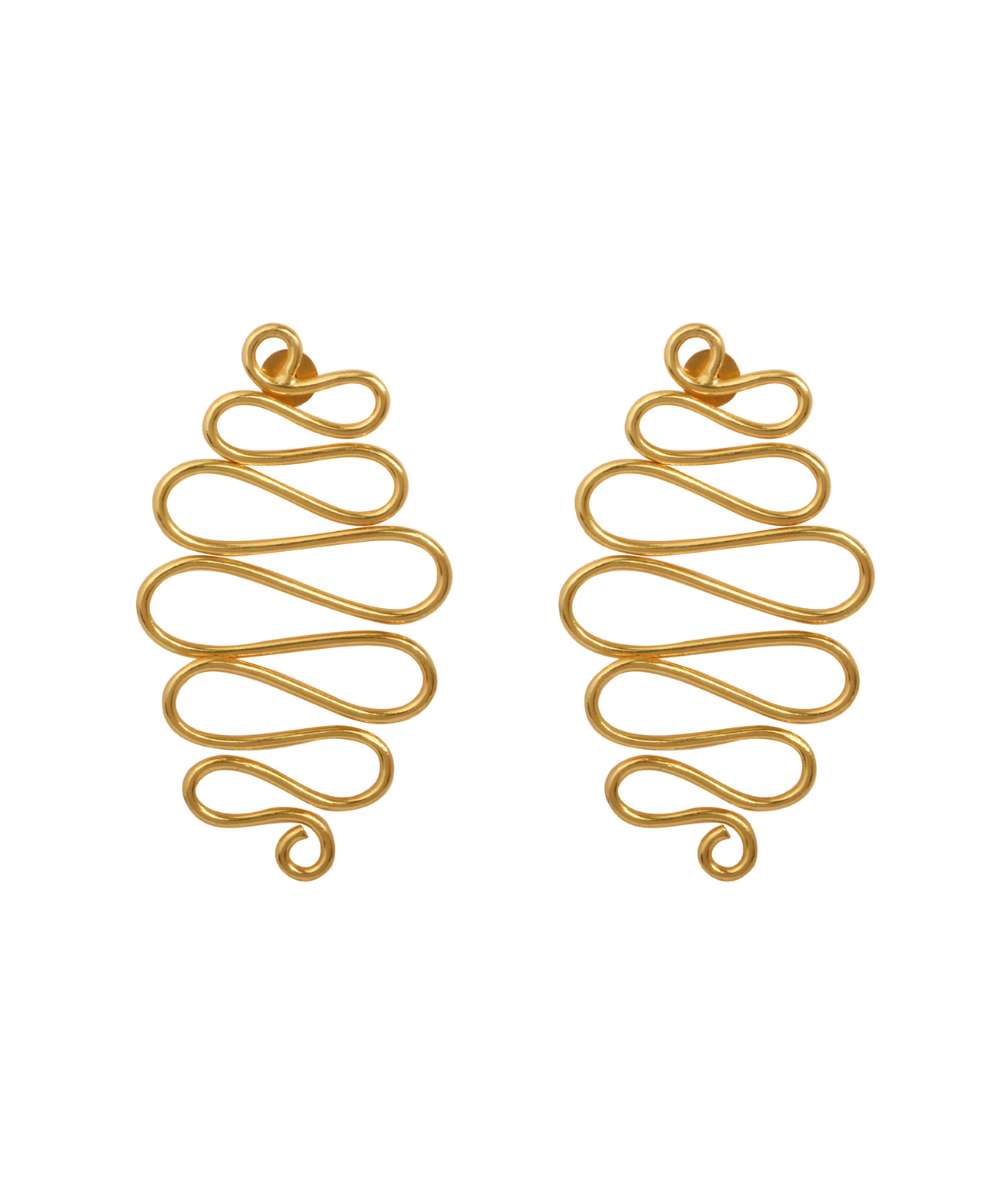 Kiara Gold Long Earrings