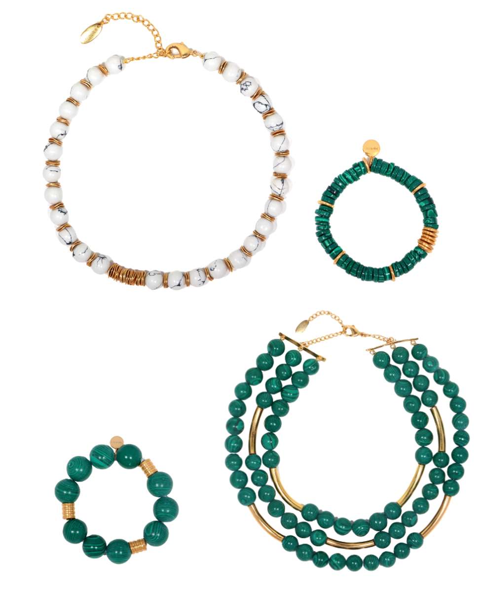 Boheme Beads Malachite Howlite Combo