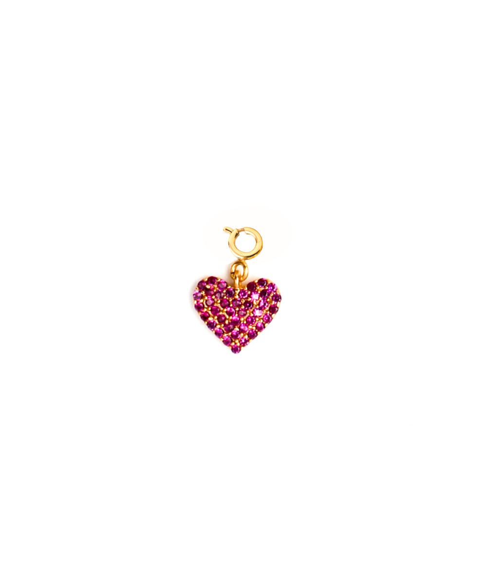 Ruby Heart Charm