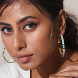 Large Ray Blue Hoops