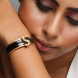 Signature Black Initial Cuff