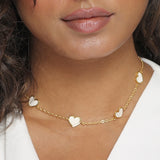 White Heart Necklace