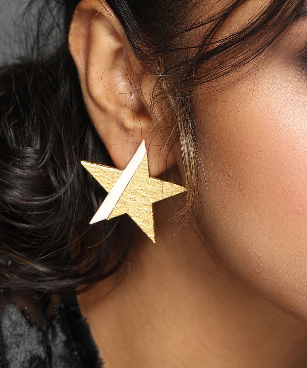 Candy Star White Earrings