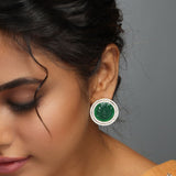 Royal Lotus Emerald Studs