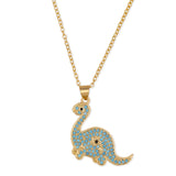 Blue Dinosaur Necklace