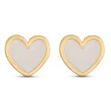 White Heart Studs
