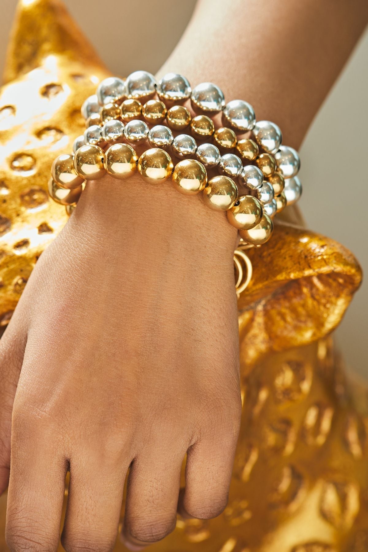 Anaita Adajania wearing MNSH Audrey Classic Bracelet (Silver)