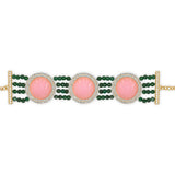 Royal Lotus Rose Quartz Bracelet