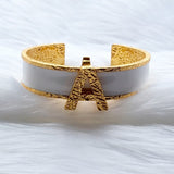 Signature Off White Initial Cuff