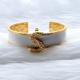 Signature Off White Initial Cuff